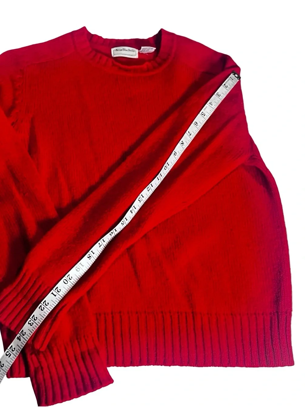 Vtg 80s Brian MacNeil Mens Red Crewneck Sweater Sz Med New Zealand Wool Blend